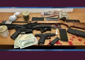Man arrested in Boron traffic stop, nearly 3 pounds of drugs, guns and cash found