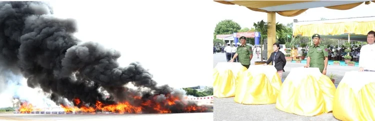 Myanmar Burns Nearly $300 Million Worth of Illegal Drugs in Nationwide Crackdown